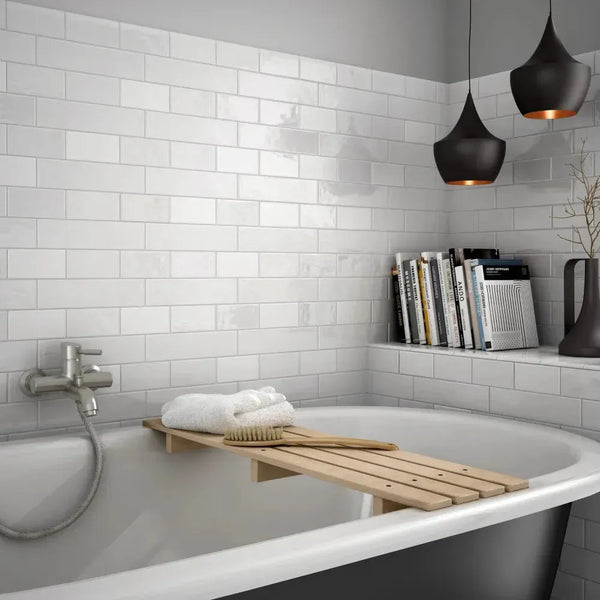 White 3x12 Glossy Ceramic Subway Tile – Aloft Tiles