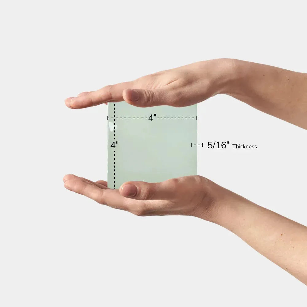 Mint 4x4 Glossy Ceramic Tile - Aloft Tiles