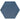 Blue 9" Hexagon Matte Porcelain Tile