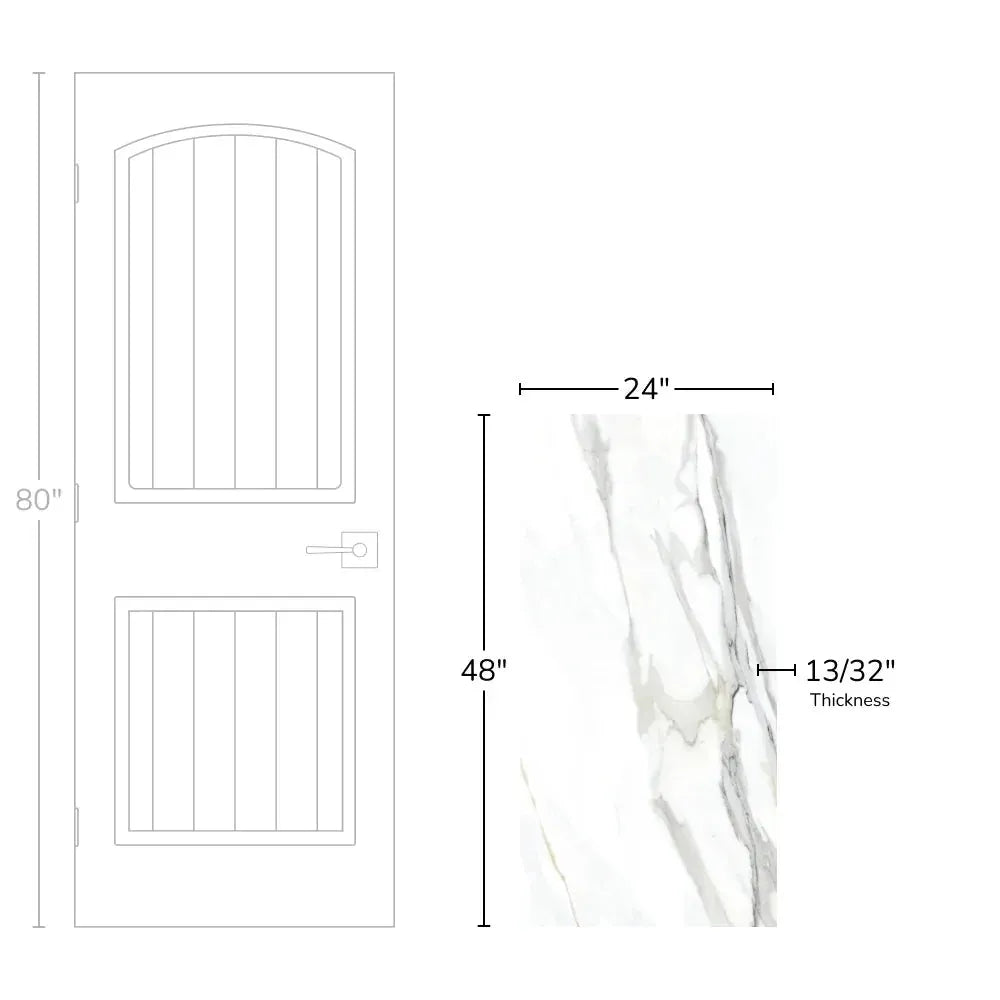 Calacatta Gold 24x48 Polished Porcelain Tile - Aloft Tiles