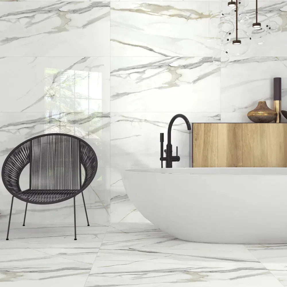 Calacatta Gold 24x48 Polished Porcelain Tile