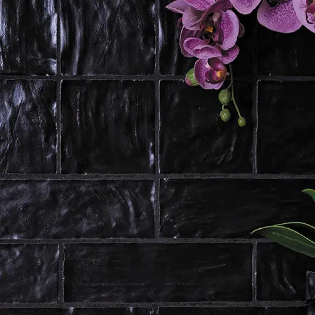 Almada Black 4x4 Ceramic Tile