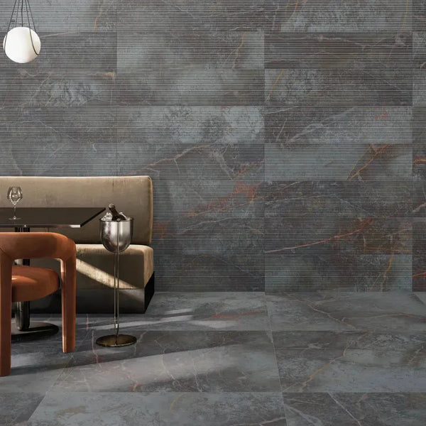Rainforest Marble Look 32x32 Brushed Porcelain Tile | Aloft Tiles