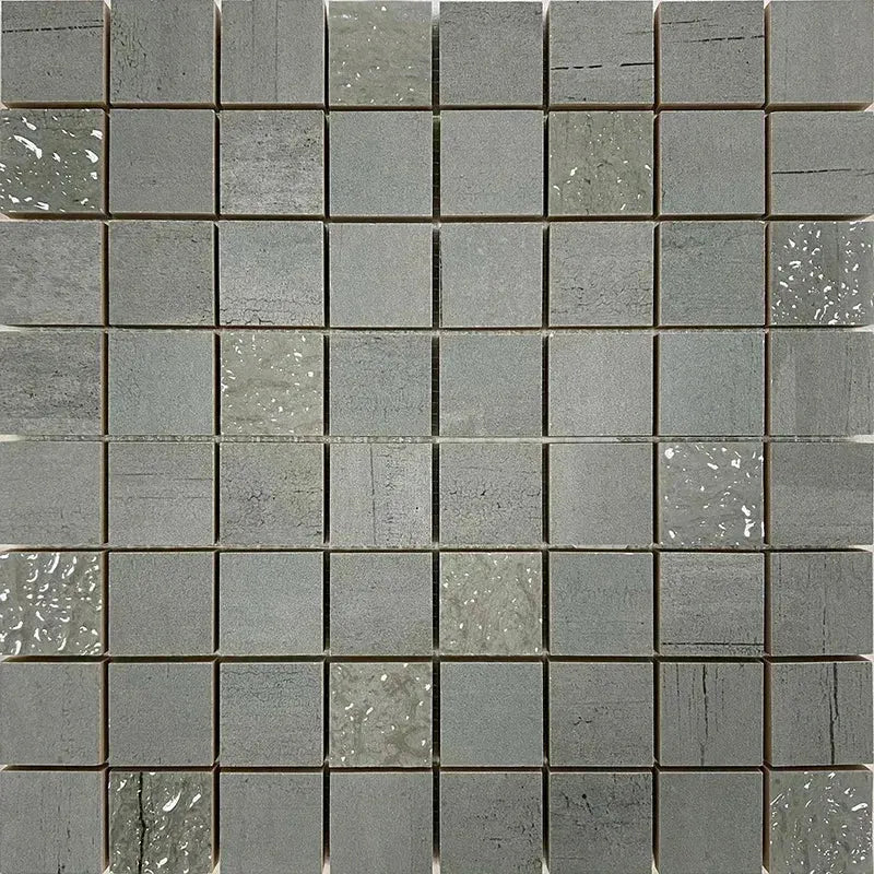 Smoke Gray Ceramic Square Mosaic Tile – Aloft Tiles
