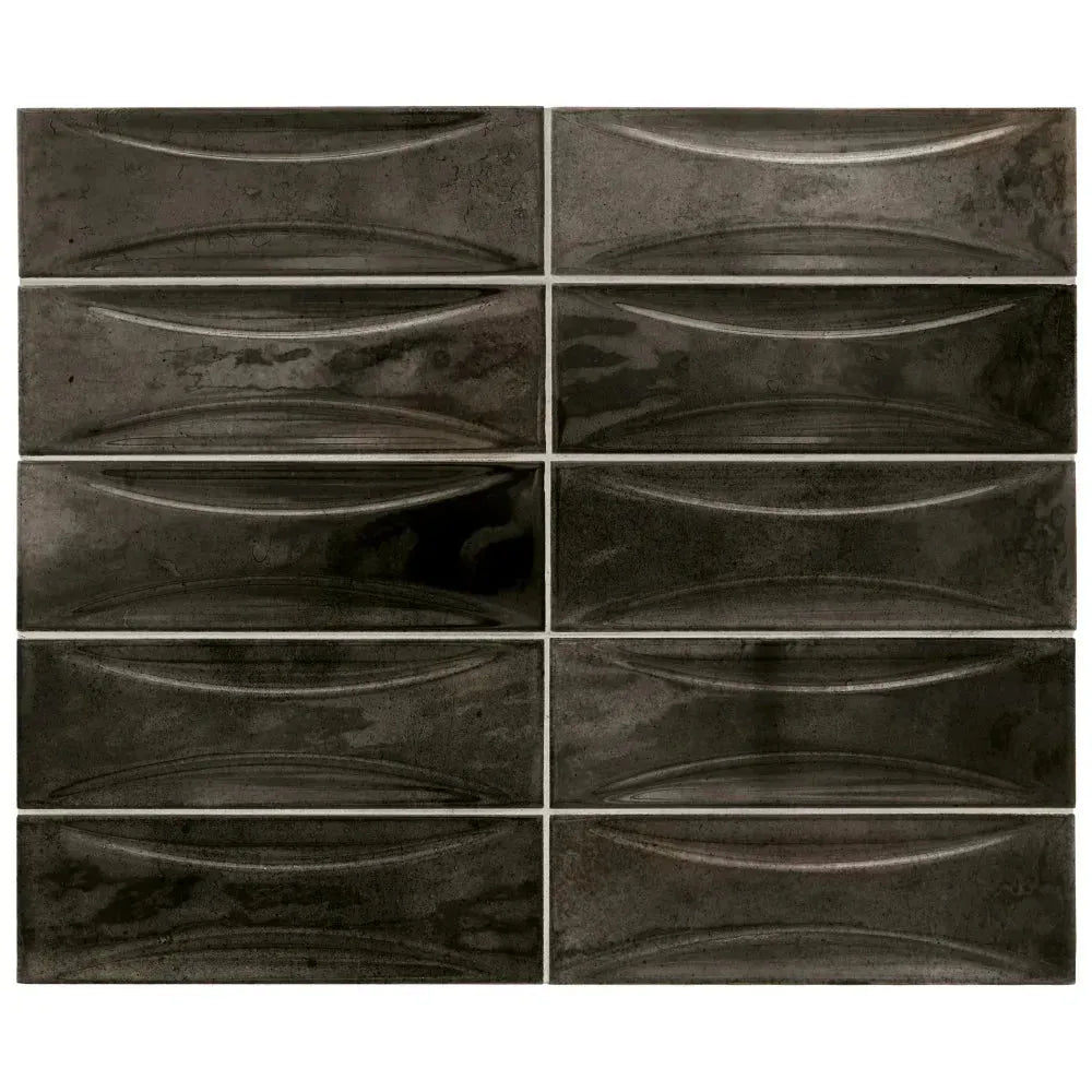 Modena Curve Black 2.5X8 Ceramic Subway Tile – Aloft Tiles