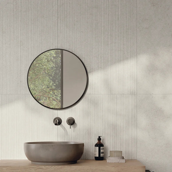 Line White 16x40 Matte Porcelain Tile – Aloft Tiles